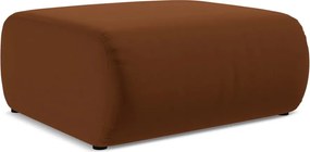 Poggiapiedi arancione/marrone con rivestimento in velluto Ekahi – Makamii