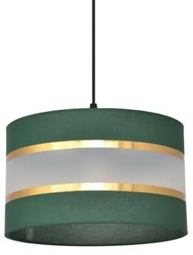 Lampadario a sospensione con filo HELEN 1xE27/15W/230V diametro 25 cm verde/oro