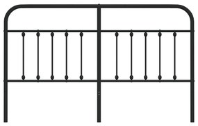 Testiera in metallo nero 160 cm