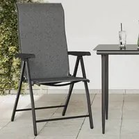 Sedie Pieghevoli da Giardino 4 pz Grigie in Polyrattan 3270610