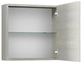 Pensile bagno 45 cm rovere grigio anta reversibile