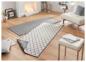 Tappeto da esterno grigio e crema , 80 x 350 cm Malaga - NORTHRUGS