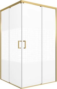 Lato per box doccia angolare dritto Jazz H 200 x L 80 cm, sp 6 mm dorato smerigliato