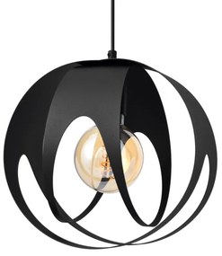 Lampadario a sospensione con filo MOONLIGHT 1xE27/15W/230V nero