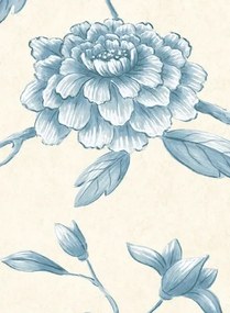 Lewis & Wood Carta da parati Jasper Peony - China Blue