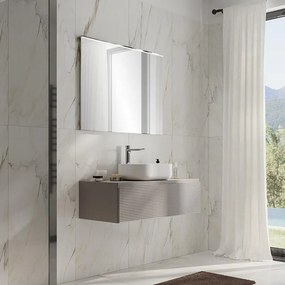 Lavabo serie NUBE L45H13P32, ceramica bianco opaco