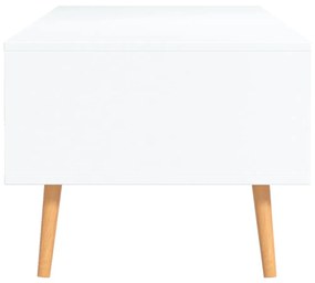Tavolino da caffè bianco 100x49,5x43 cm in truciolato