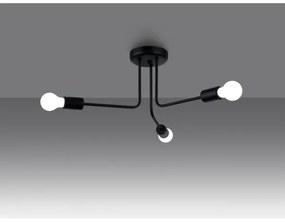 Sollux SL.1450 - Lampadario a sospensione con supporto rigido NORAH 3xE27/15W/230V nero