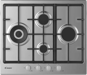 Idea CHG6D4WX Piano Cottura da Incasso Gas 4 Fornelli Acciaio Inossidabile - Candy