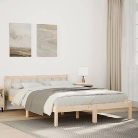 Letto Extra Lungo Senza Materasso 140x220cm Legno Massello Pino /