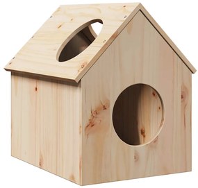 Cuccia Per Gatti 41x50x50 Cm İn Legno Massello Di Pino /