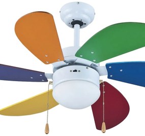 Ventilatore da soffitto Periugia multicolore , D. 92 cm ZEPHIR