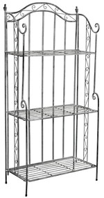 Scaffale 3 ripiani in acciaio 60x128x32 cm