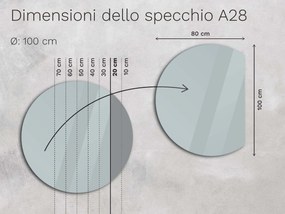 Specchio atipico con illuminazione a LED A28 50x10