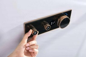 Sistema doccia termostatico a incasso ELITE EDITION BCS1603 con schermo, in più finiture tra cui nero e nero opaco — Nero — Due uscite