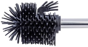 Scopino di ricambio nero con manico in acciaio inox - Wenko