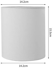 Brilagi - Paralume universale NUBILA E27 15,5x14 cm bianco