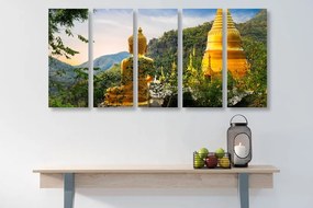 Quadri 5 pezzi – Vista sul Buddha dorato