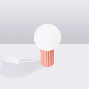 Sollux SL.1756 - Lampada da tavolo HALO 1xG9/8W/230V diametro 12 cm rosa