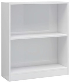 Libreria bianco lucido 60x24x74,5 cm in legno multistrato