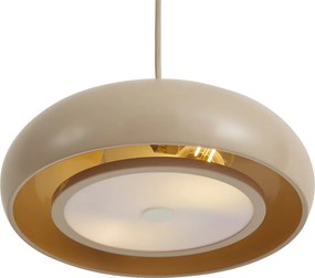 Lampada a sospensione retrò tortora con paralume in metallo 2 luci - Macaron