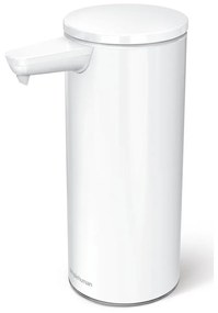 Dispenser di sapone bianco in metallo touchless 266 ml - simplehuman