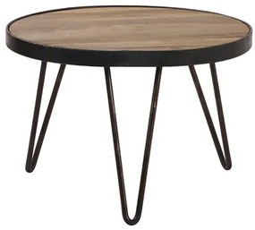 Tavolino rotondo design industriale 50x35cm ATELIER