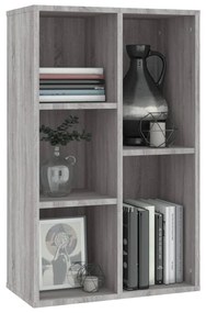 Libreria/credenza grigio sonoma 50x25x80 cm legno multistrato