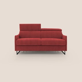 Loto divano letto salvaspazio materasso H18 cm con piedi alti in morbido tessuto impermeabile T14 rosso