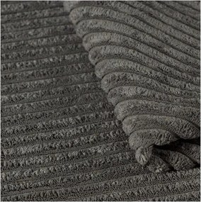 Chaise longue grigio tortora con rivestimento in velluto a coste Lord – Ropez