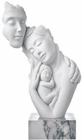 BONGELLI PREZIOSI Statua Famiglia Face moderna h 40 base marmo