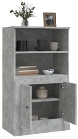 Credenza grigio cemento 60x35,5x103,5 cm in legno multistrato