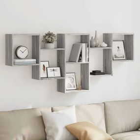 Mensola A Muro Grigio Sonoma 159x18x66 Cm İn Truciolato /