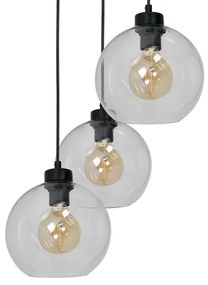 Lampadario su filo SOFIA 3xE27/60W/230V trasparente