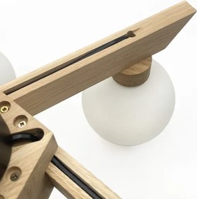 Plafoniera ANTONIO 5xG9/5W/230V rovere/bianco