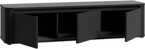 Mobile TV Da Terra 3 Ante 170x40x40 Design Moderno Lehman Rovere Nero