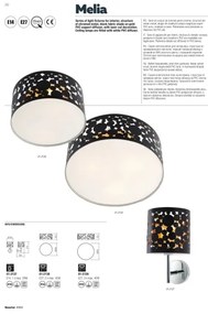 Redo 01-2138 - Plafoniera MELIA 2xE27/42W/230V diametro 30 cm