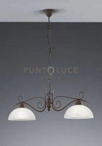 Lampadario sospeso bilanciere country 2 luci antichizzato r3432-24