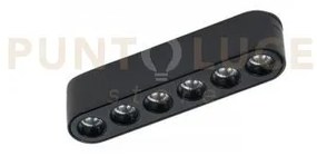 Lampada led lineare binario bernini 48v nero in alluminio e plastic...