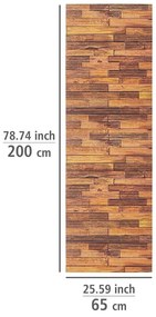 Tappetino da bagno in plastica marrone 65x200 cm Lambris - Wenko