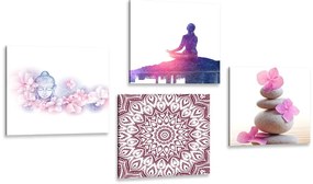 Set di quadri – Feng Shui in rosa