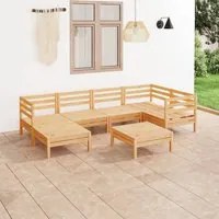 Set Salotto da Giardino 7 pz in Legno Massello di Pino 3082959