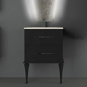 Mobile sottolavabo e lavabo Tiffany per vasca centrale grigio grafite L 60 x P 46 cm 2 cassetti