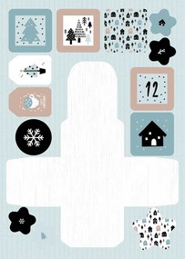 Calendario dell'Avvento con immagini da staccare - Natale nordico