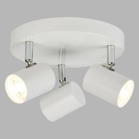 Faretto rotondo rollo 3lt - metallo bianco