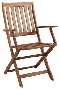 DRESDA - poltrona da giardino pieghevole in legno massiccio di acacia