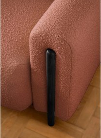 Divano color terracotta allungabile/con contenitore e rivestimento in bouclé 244 cm Arcadova – ELTAP