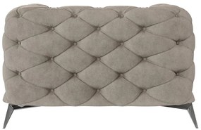 Poltrona greige con rivestimento in velluto Chelsea – Ropez