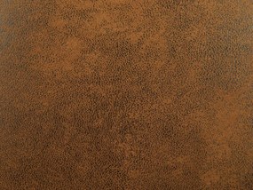 Lotto di 2 poltrone  CHESTERFIELD in microfibra effetto cuoio invecchiato