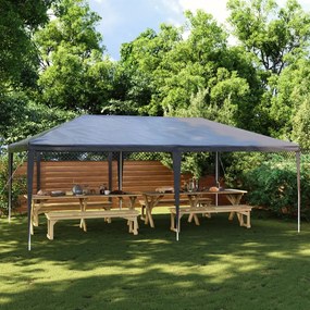 Gazebo Professionale 4x6 M Antracite 90 G/m² /